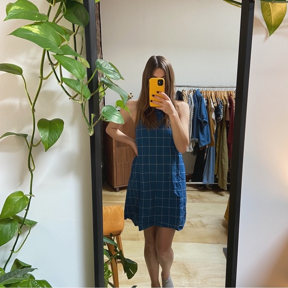 A New Day Blue Cotton Mini Dress XS - Picture 2 of 4